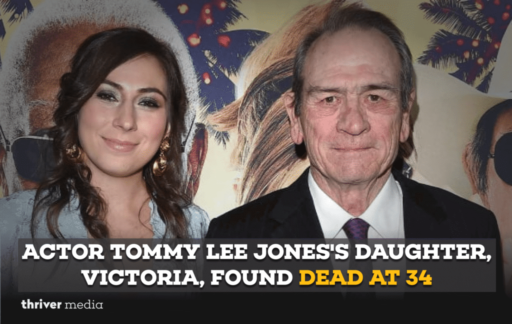 Tommy Lee Jones at a red carpet event, father mourning the loss of his daughter Victoria