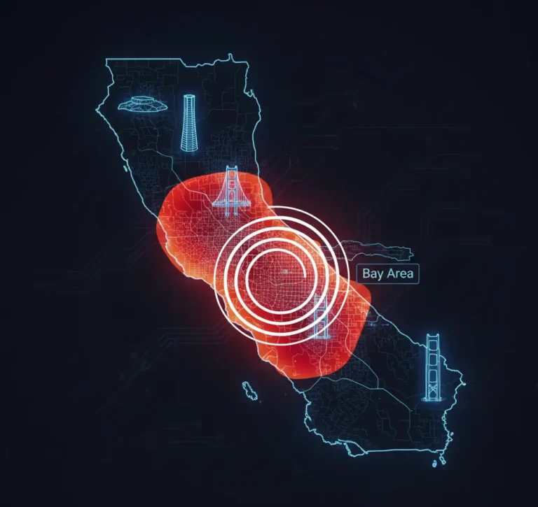 San Francisco Map with Earthquake