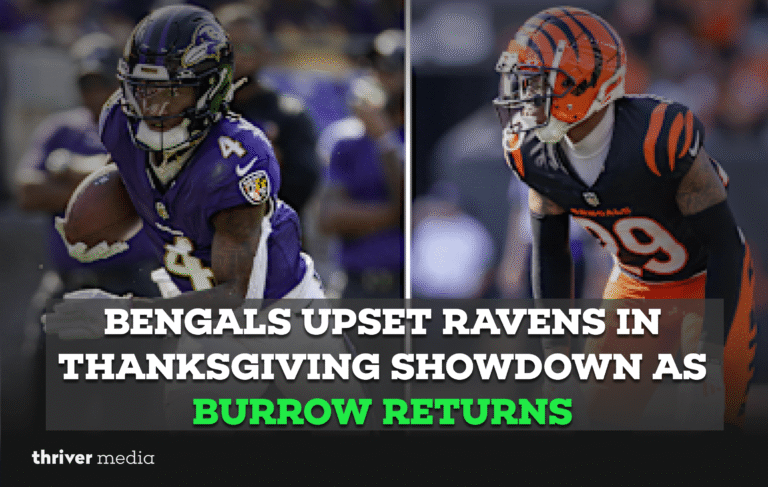 Bengals Upset Ravens in Thanksgiving Showdown as Burrow Returns