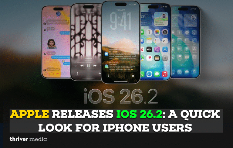 Apple iPhone showing the iOS 26.2 update screen highlighting important security fixes.