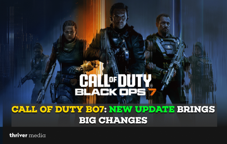Call of Duty Black Ops 7 update graphic highlighting major gameplay changes and new features.