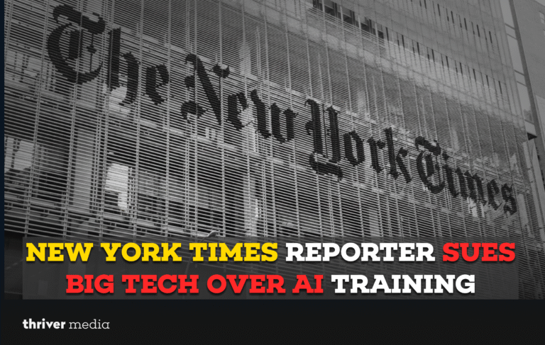 New York Times reporter lawsuit against Big Tech over AI training data