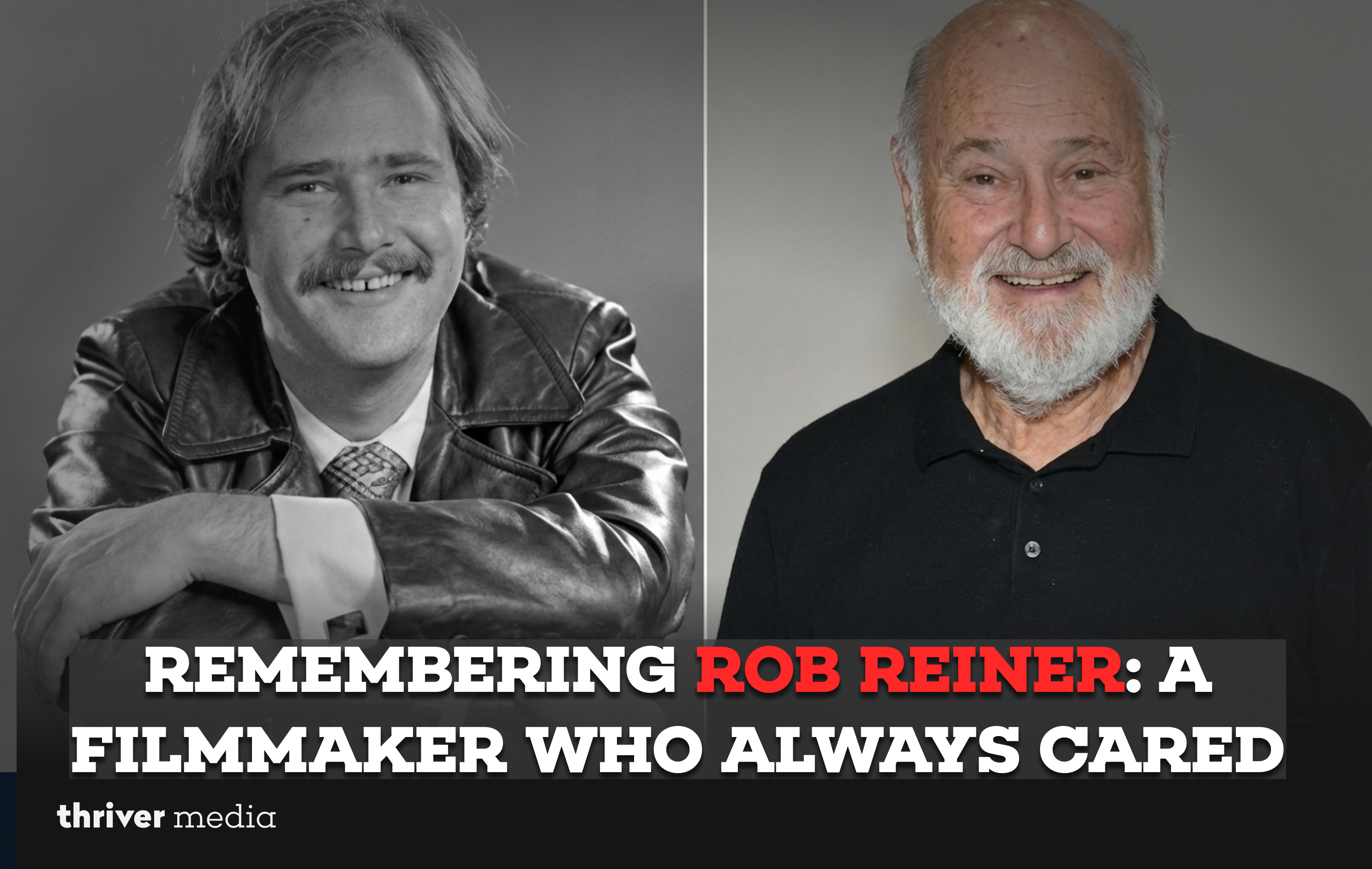 Rob Reiner smiling on set, reflecting on a career defined by care and creativity.