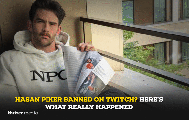 Hasan Piker reacting on stream amid news of his Twitch ban