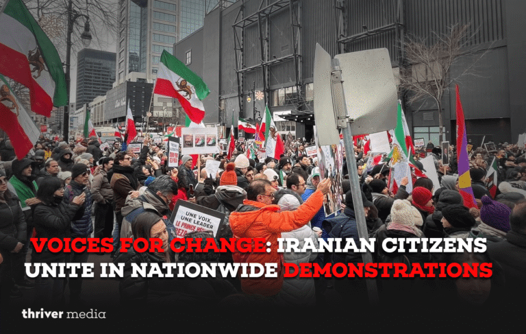 Iranian citizens march peacefully in a nationwide demonstration, holding banners calling for political and economic change.