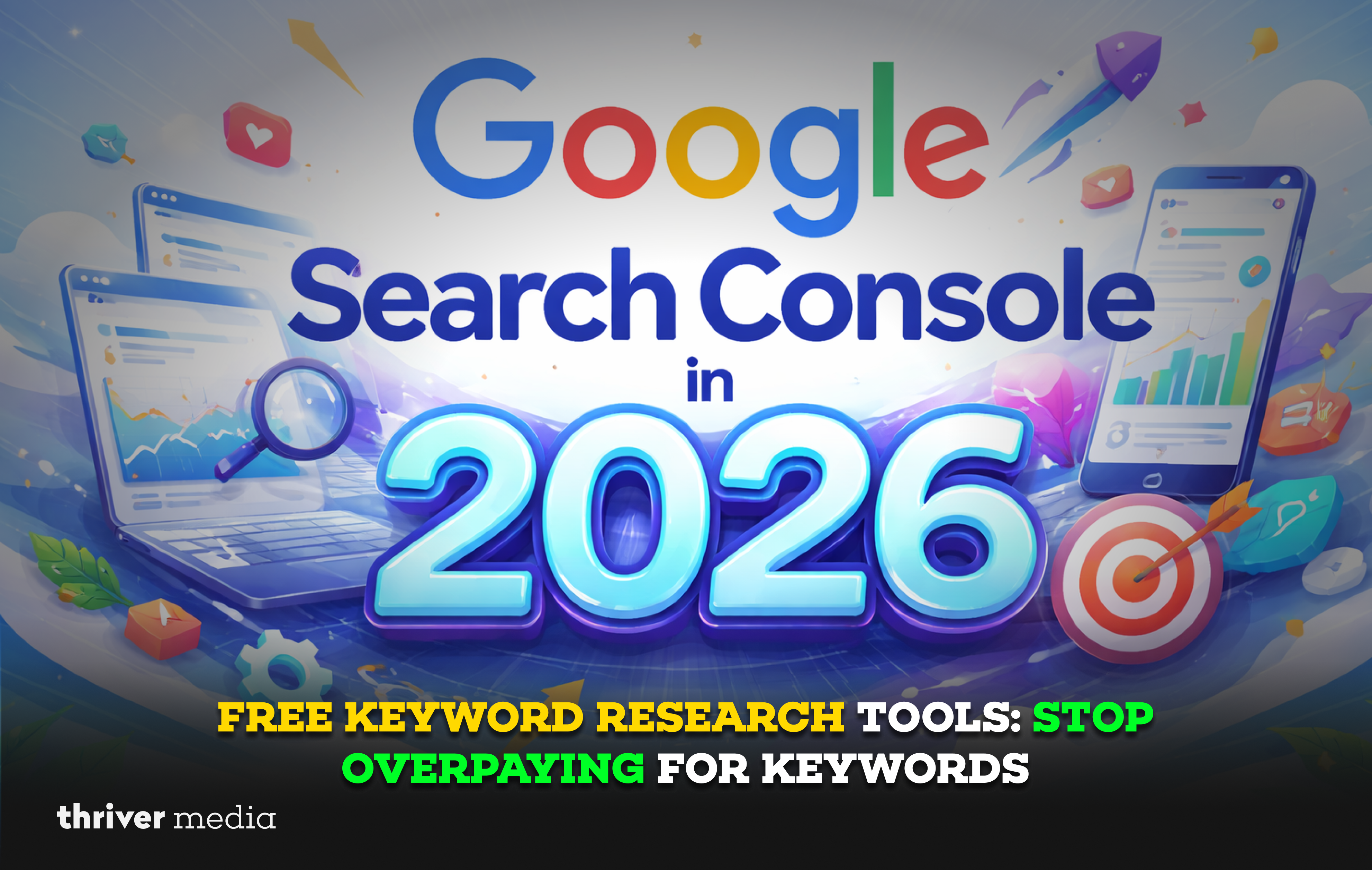 Current image: free keyword research tools shown with Google Search Console dashboard and SEO analytics interface in 2026