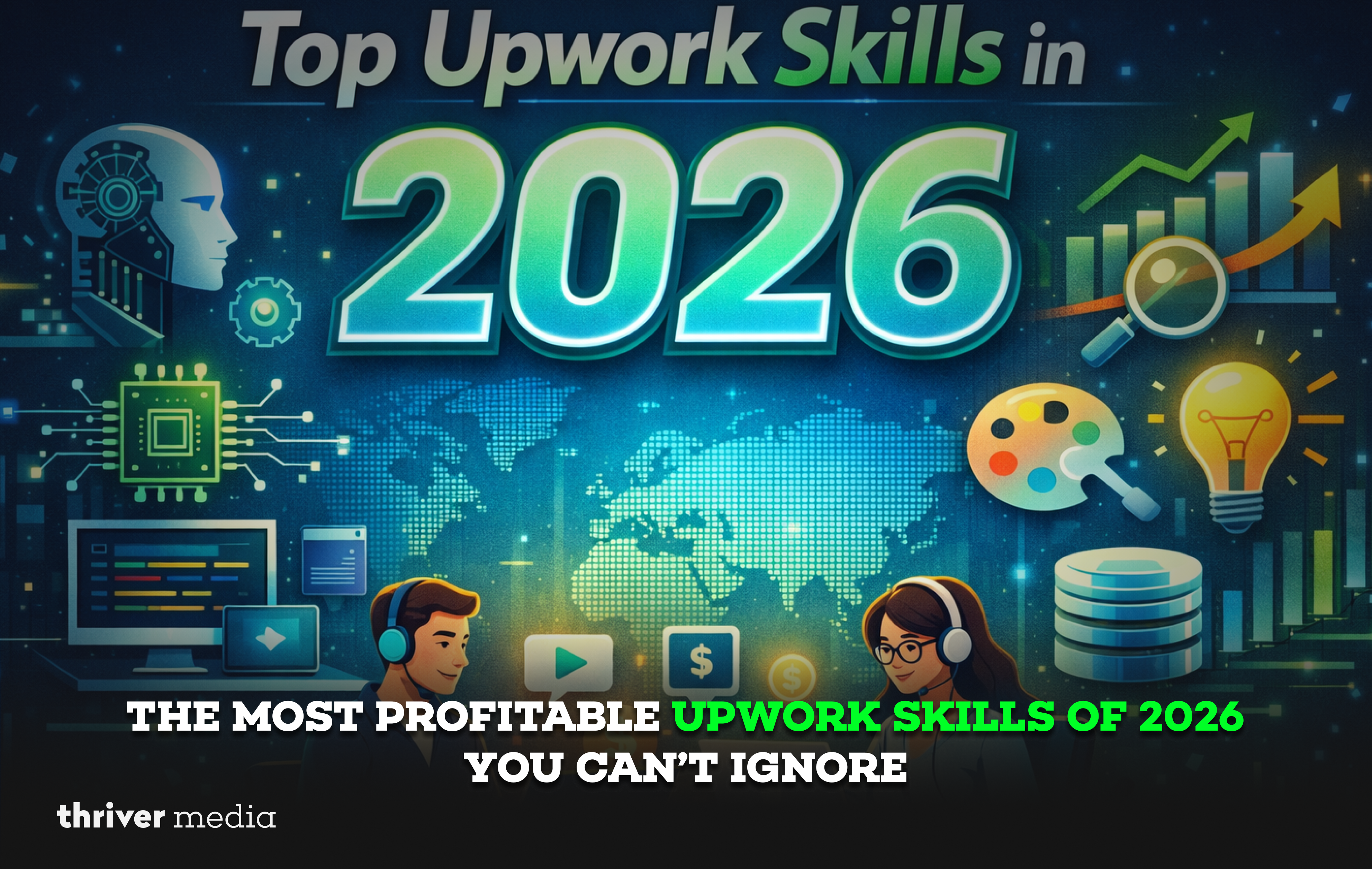 upwork skills of 2026 highlighting the most profitable freelance skills including AI, development, marketing, and digital services