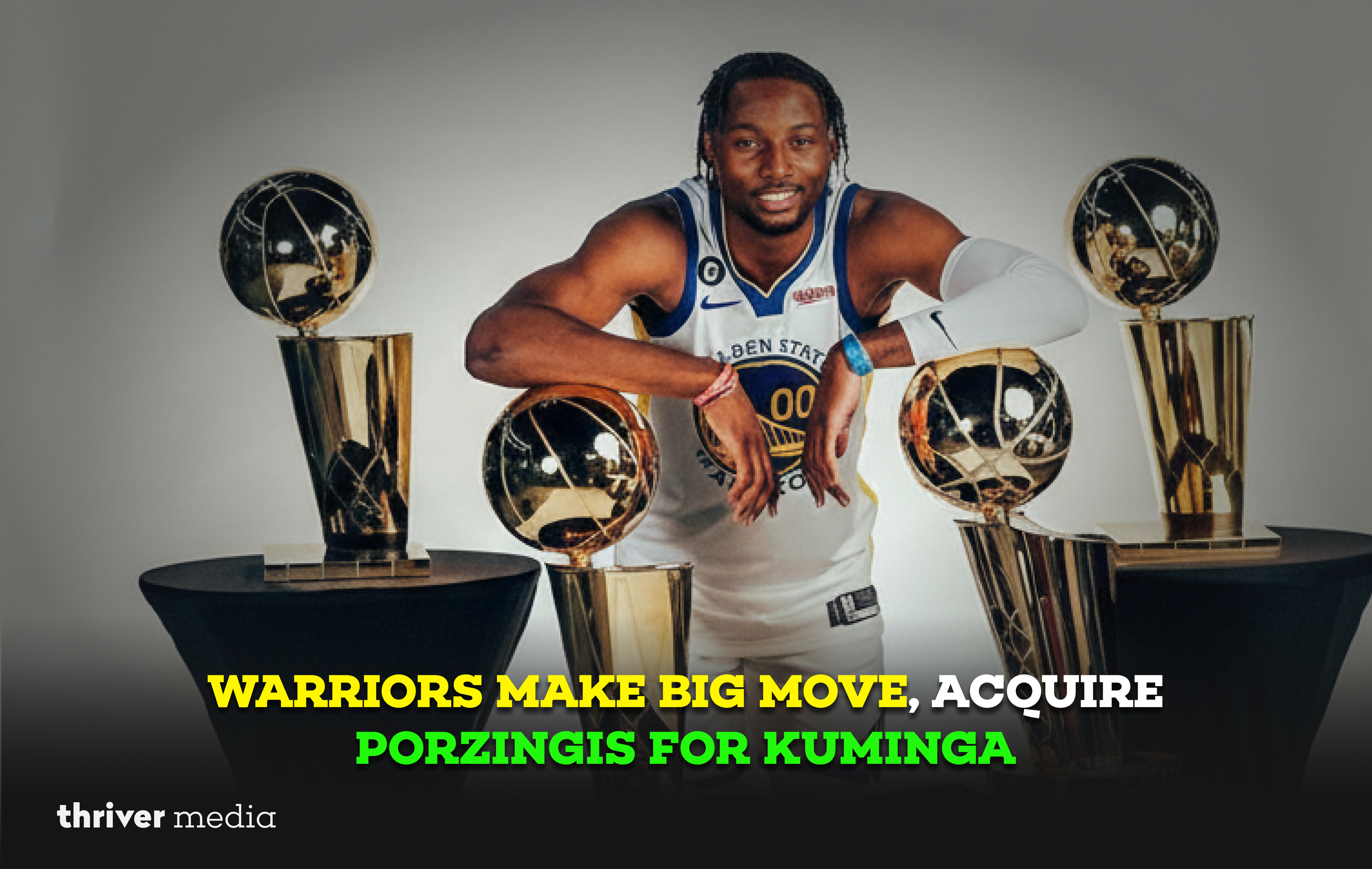 Current image: Warriors trade Jonathan Kuminga for Kristaps Porzingis NBA news