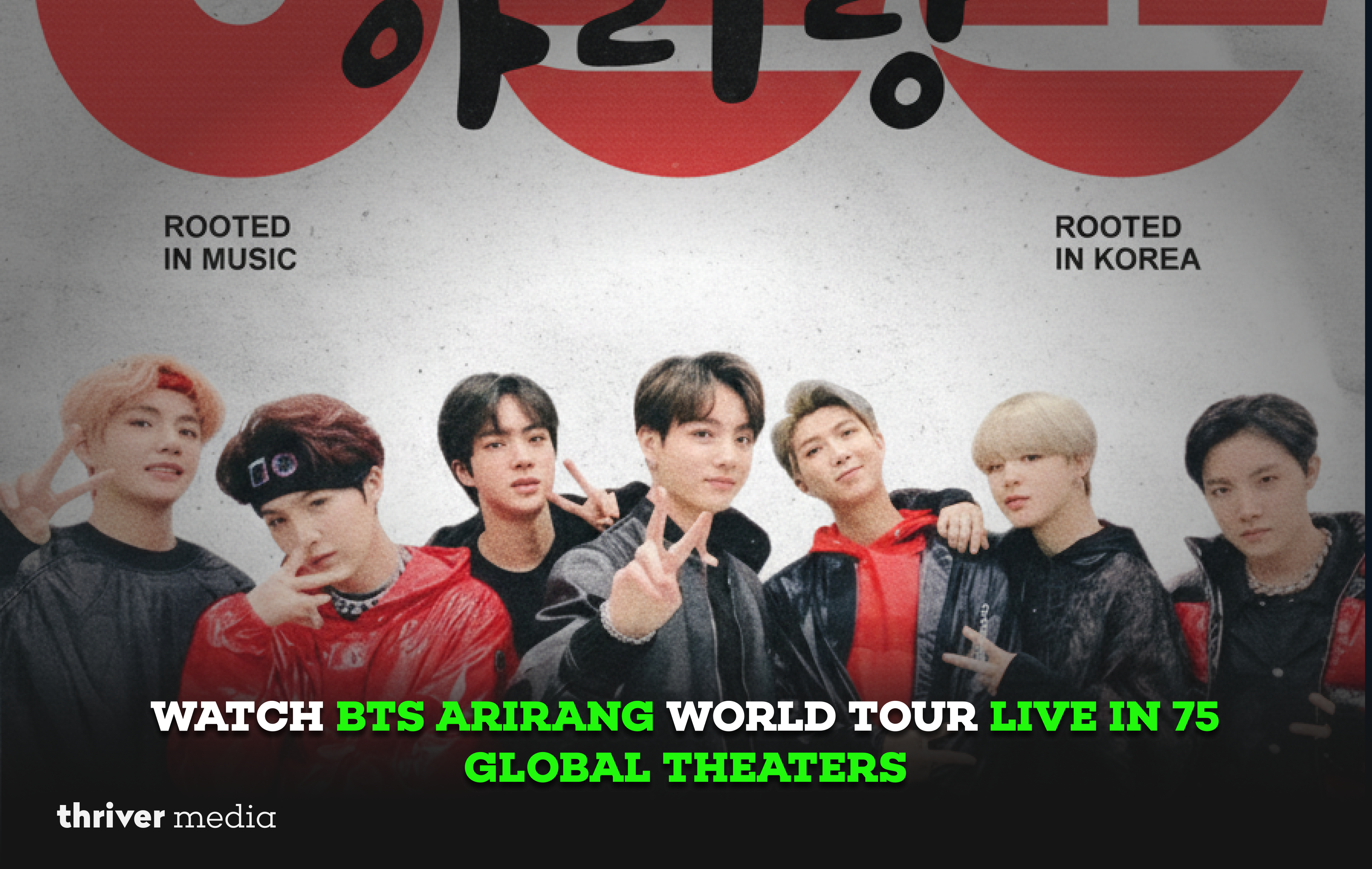 Current image: BTS performing live on stage during the ARIRANG World Tour, now screening in cinemas globally.