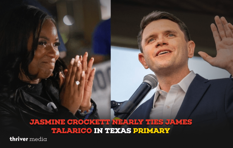 Jasmine Crockett and James Talarico during the Texas Democratic Senate primary race as early results show a near tie.